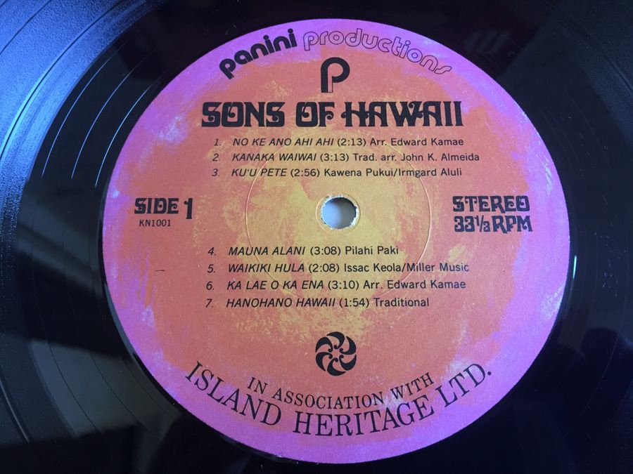 Sons Of Hawaii - The Folk Music Of Hawaii - Panini Records ‎- KN1001 [Photo 9]