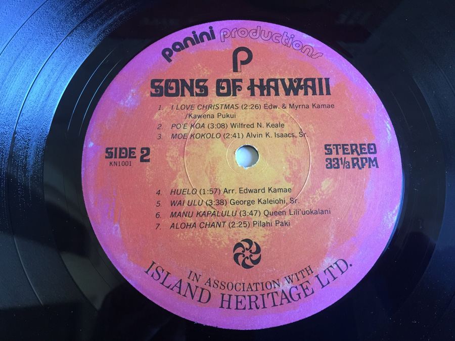 Sons Of Hawaii - The Folk Music Of Hawaii - Panini Records ‎- KN1001 [Photo 11]