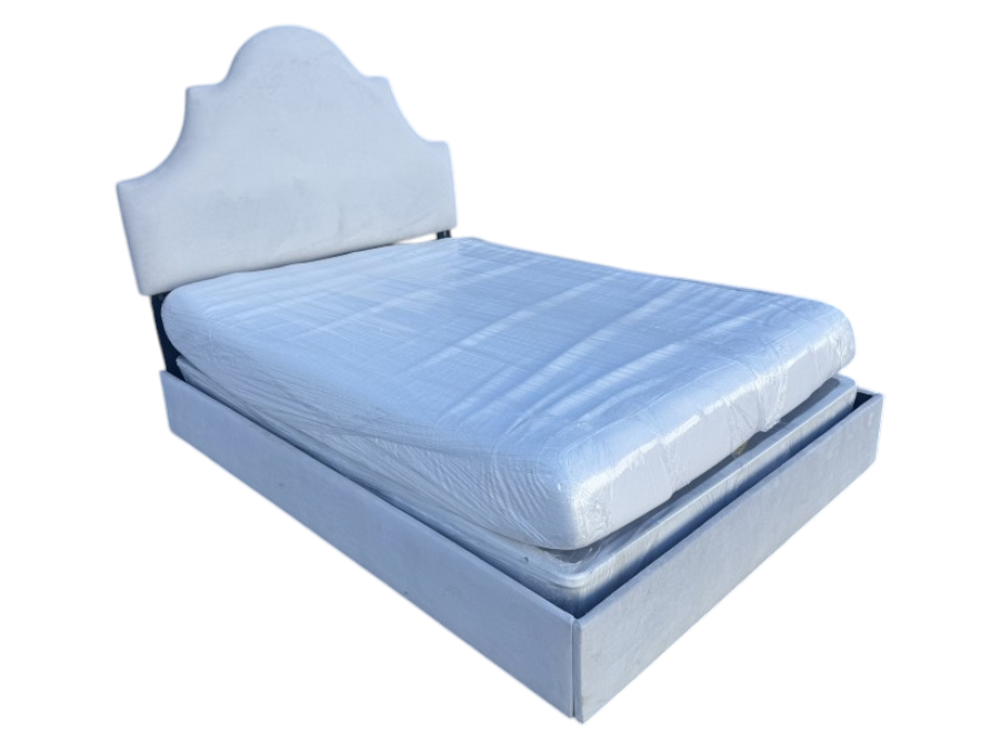 Skyline Furniture Upholstered Bed With Mattress (Excellent Condition) [Photo 2]