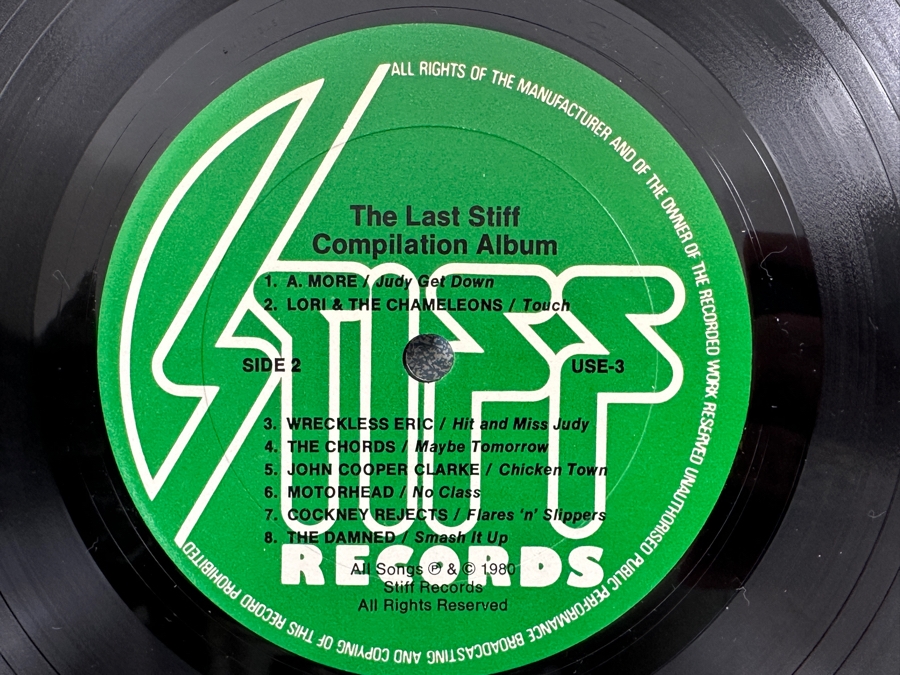 Just Added - The Last Stiff Compilation - Stiff Records USE-3 Rock / New Wave / Punk Compilation Vinyl Record [Photo 6]