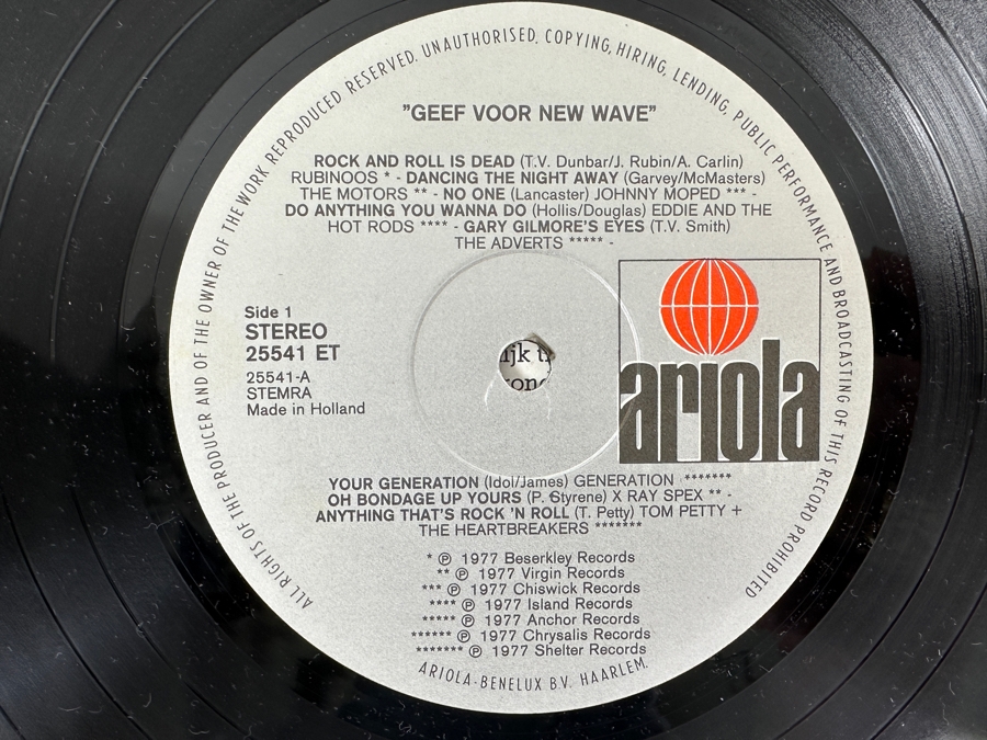 Just Added - Various Artists - Geef Voor New Wave - A New Wave Greatest Hits Compilation - Ariola 25541 ET 1977 Vinyl Record [Photo 4]