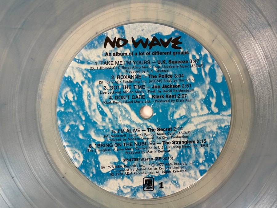 Just Added - No Wave - No Wave A&M Records SP-4738 1978 Vinyl Record [Photo 5]
