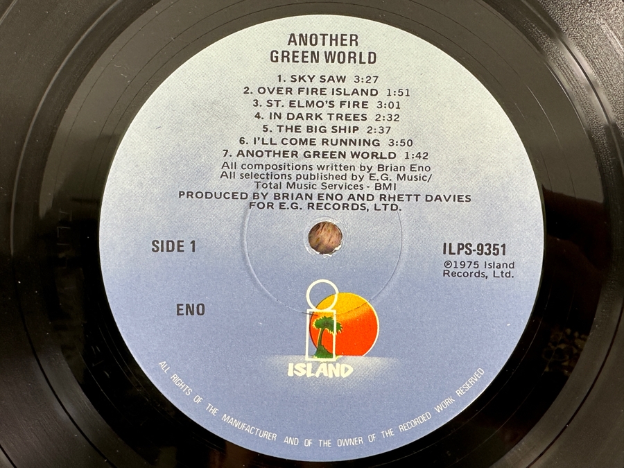 Just Added - Eno - Another Green World - Island Records - ILPS 9351 1975 Vinyl Record [Photo 4]