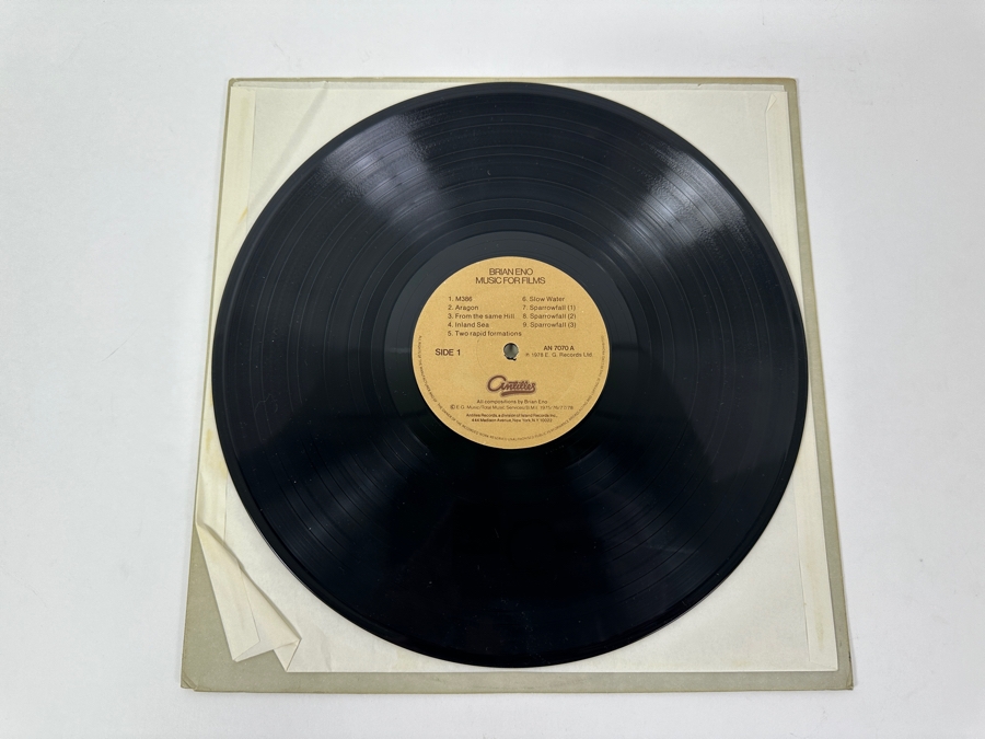 Just Added - Brian Eno - Music For Films - Antilles - AN-7070 1978 Vinyl Record [Photo 3]