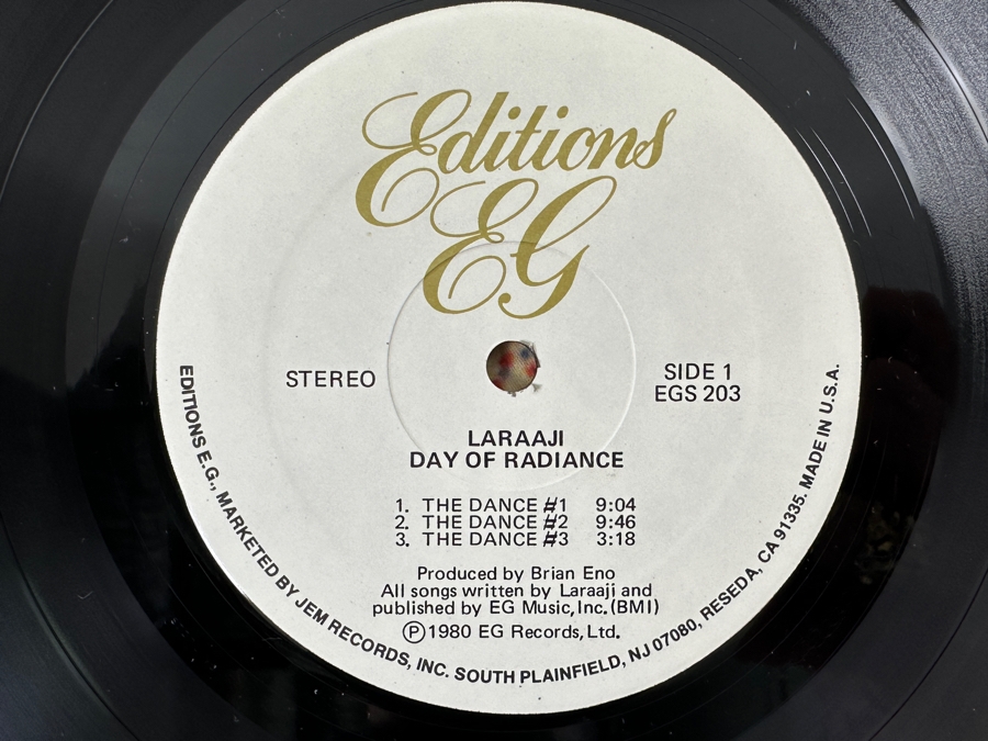 Just Added - Laraaji Produced By Brian Eno - Ambient 3 (Day Of Radiance) Editions EG - EGS 203 1980 Vinyl Record [Photo 4]