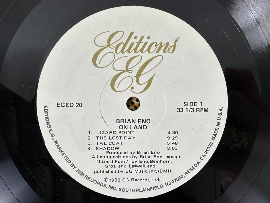 Just Added - (2) Brian Eno - Ambient 4 (On Land) - Editions EG EGED 20 1982 Vinyl Records [Photo 5]