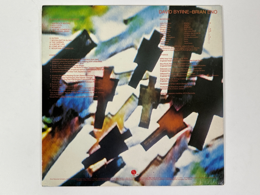 Just Added - Brian Eno - David Byrne - My Life In The Bush Of Ghosts, SIRE Records SRK 6093 1981 Vinyl Record [Photo 2]