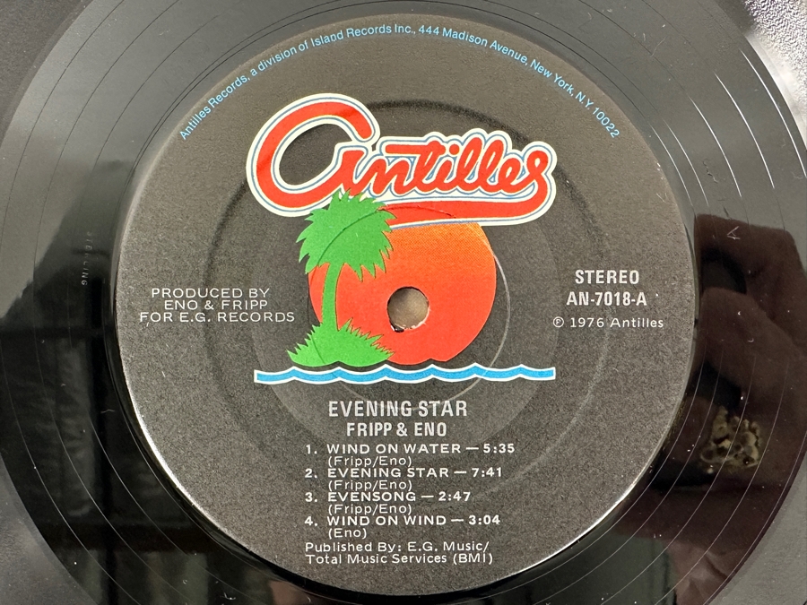 Just Added - Fripp & Eno - Evening Star - Antilles AN-7018 1976 Vinyl Record [Photo 4]