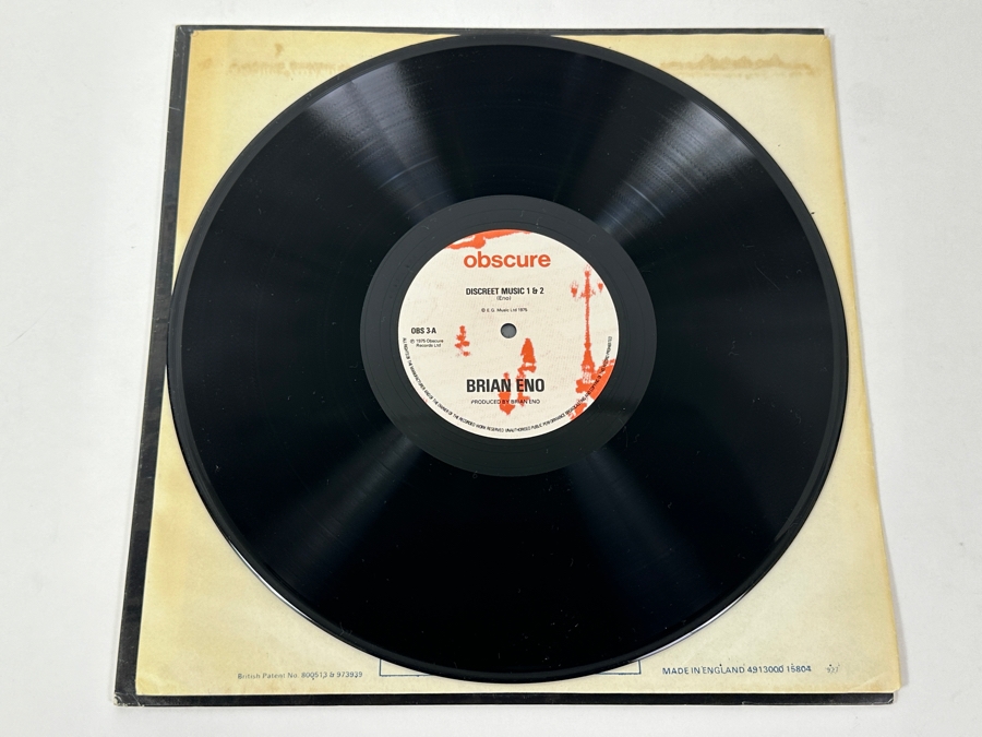 Just Added - Brian Eno - Discreet Music - Obscure Records OBS 3 1975 Vinyl Record [Photo 3]