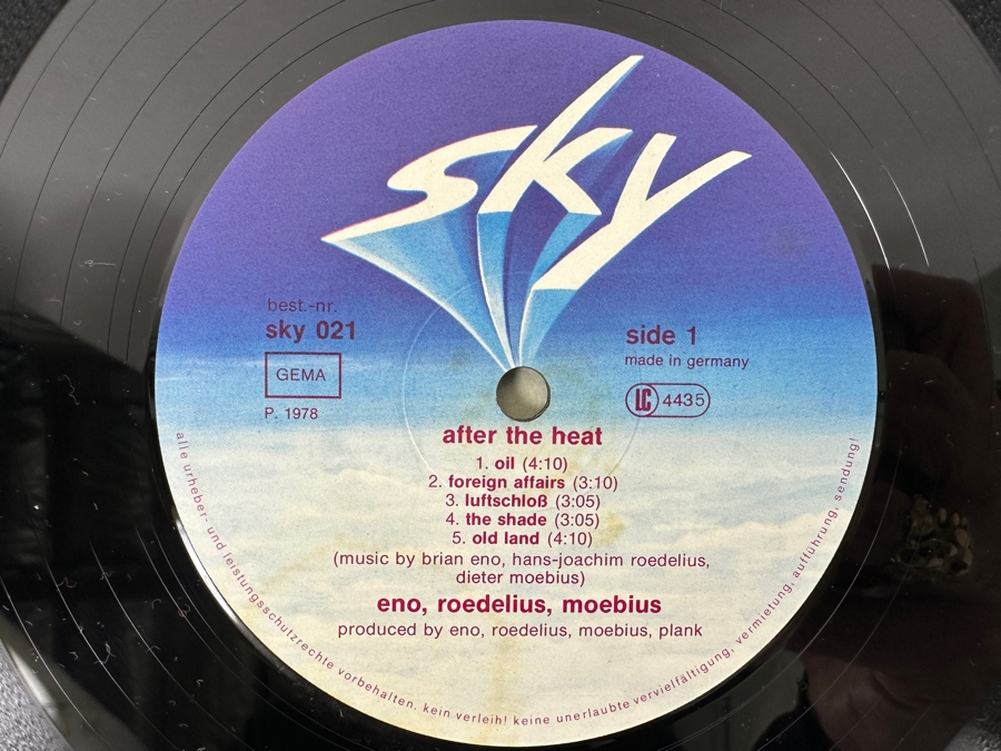 Just Added - Eno Moebius Roedelius - After The Heat - Sky Records SKY 021 1978 Vinyl Record [Photo 4]