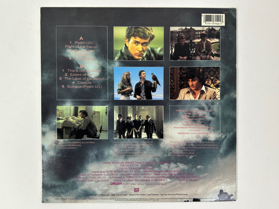 Just Added - Pat Metheny Group - The Falcon And The Snowman - EMI America – SV-17150 1985 Vinyl Record [Photo 2]