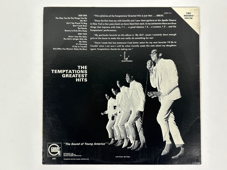 Just Added - The Temptations - Greatest Hits - A Classic Motown Soul Album From Gordy 919 1966 Vinyl Record [Photo 2]