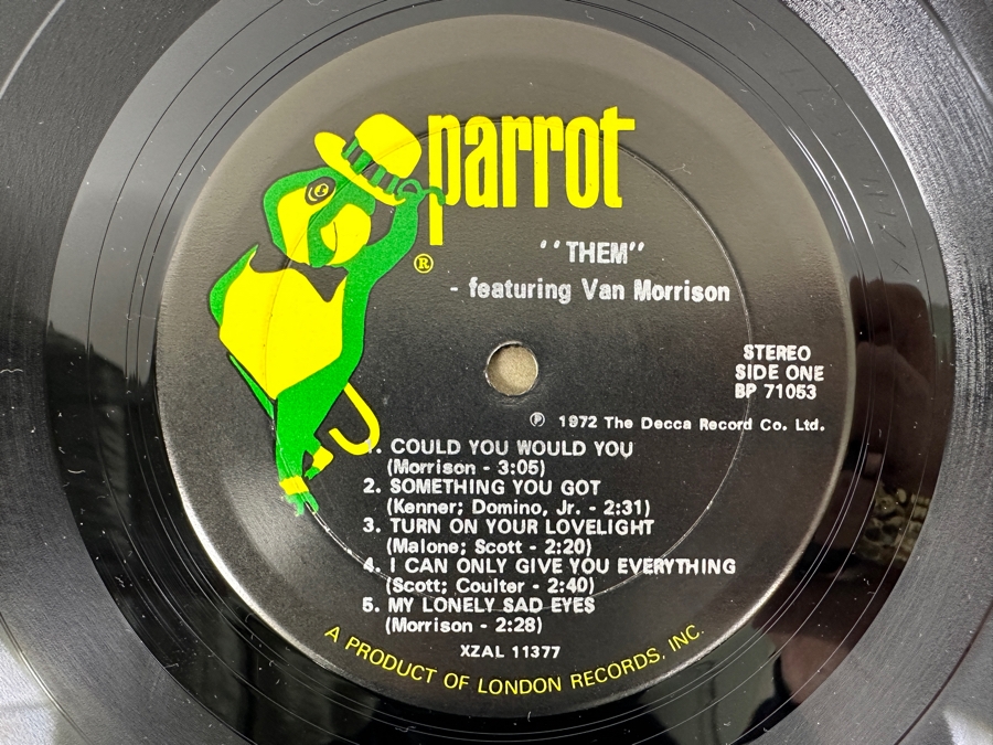 Just Added - Them Featuring Van Morrison - Them Featuring Van Morrison - Parrot – BP 71053 1972 Vinyl Record [Photo 6]