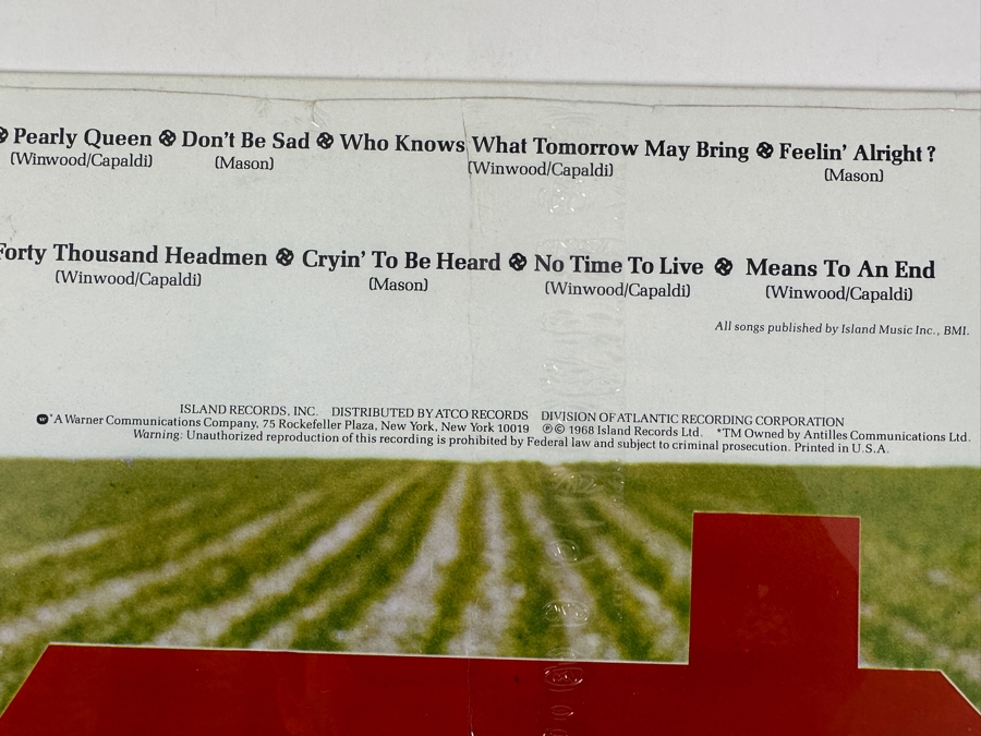 Just Added - Factory Sealed Traffic - Traffic - Island Records - 90059-1 Vinyl Record [Photo 3]