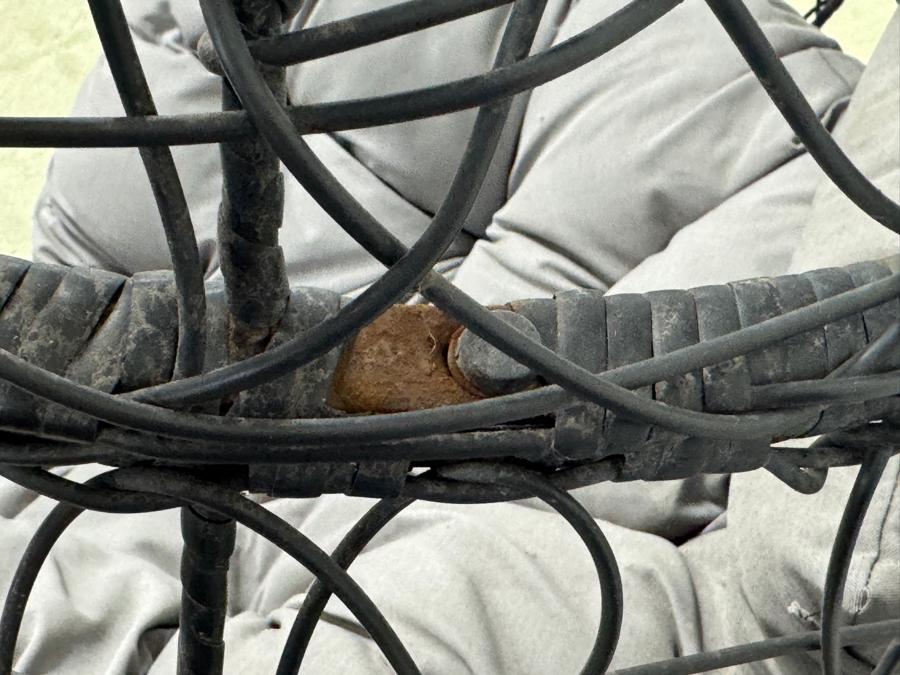 Hanging Egg Chair With Stand And Gray Cushions 44'W x 80'H [Photo 6]