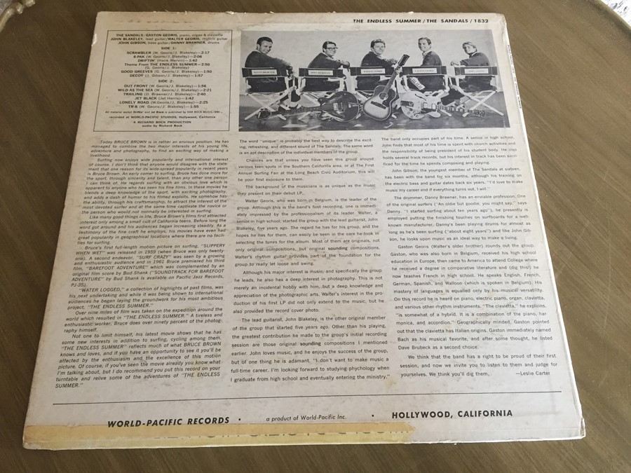 Sandals, The ‎- The Endless Summer - World Pacific ‎- ST-1832 - Red Vinyl [Photo 2]