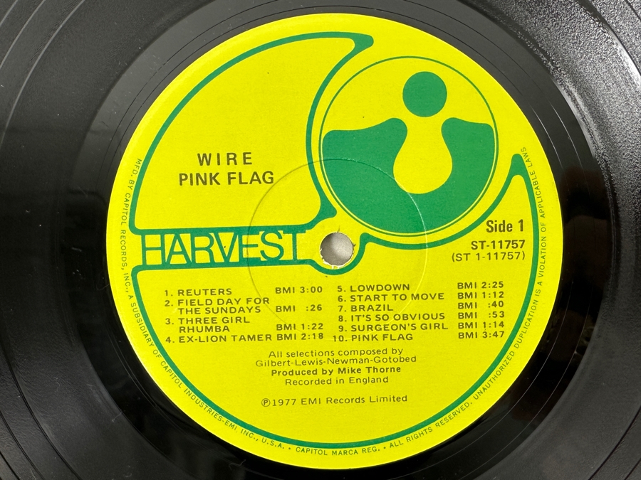 Just Added - Wire - Pink Flag - Harvest ST-11757 1977 Vinyl Record [Photo 4]