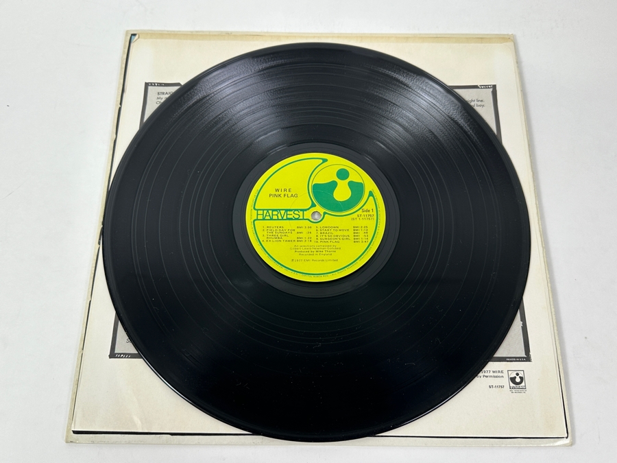 Just Added - Wire - Pink Flag - Harvest ST-11757 1977 Vinyl Record [Photo 3]