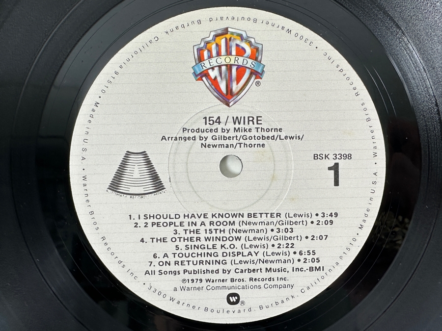 Just Added - Wire - 154 - A Seminal Post-Punk Masterpiece - Warner Bros. Records - BSK 3398 1979 Vinyl Record [Photo 4]