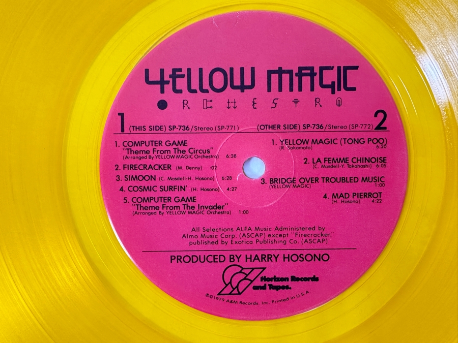 Just Added - Yellow Magic Orchestra - Yellow Magic Orchestra, A&M Records SP-4786 1979 Vinyl Record. [Photo 5]