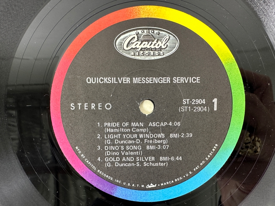 Just Added - Quicksilver Messenger Service - Quicksilver Messenger Service - Capitol Records ST 2904 1968 Vinyl Record [Photo 4]
