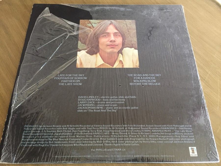 Jackson Browne ‎- Late For The Sky - Asylum Records ‎- 7E-1017 [Photo 2]