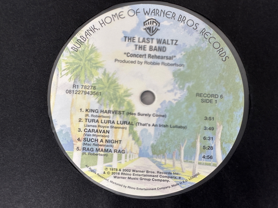 Just Added - The Band - The Last Waltz 40th Rhino/Capitol Rhino Records / Warner Bros. Records - R1 78278 2016 180 Gram Vinyl Record 6 x Vinyl Record Box Set Estimate $250-$500 [Photo 6]