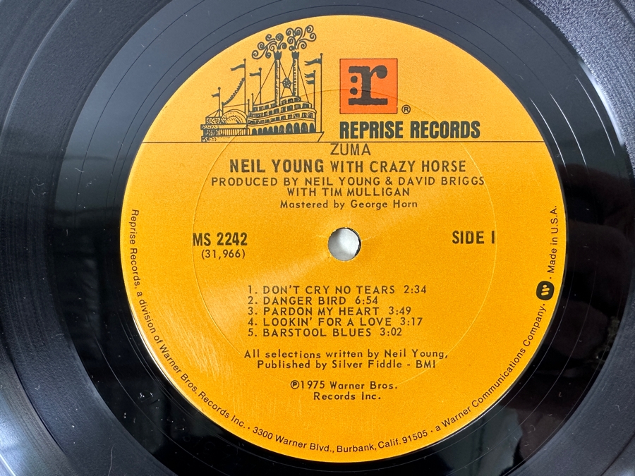 Just Added - Neil Young & Crazy Horse - Zuma - Reprise Records MS 2242 1975 Vinyl Record [Photo 5]