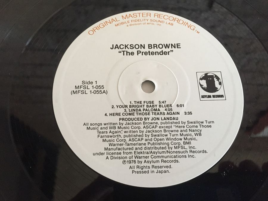 Jackson Browne ‎- The Pretender - Mobile Fidelity Sound Lab ‎- MFSL 1-055 [Photo 7]