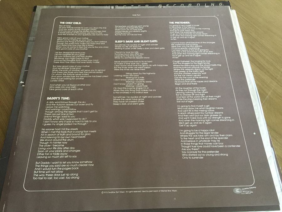 Jackson Browne ‎- The Pretender - Mobile Fidelity Sound Lab ‎- MFSL 1-055 [Photo 4]