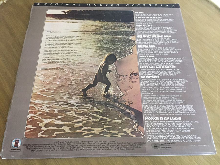 Jackson Browne ‎- The Pretender - Mobile Fidelity Sound Lab ‎- MFSL 1-055 [Photo 2]