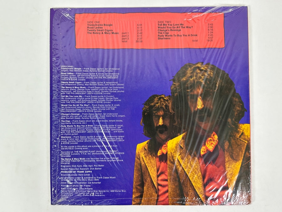 Just Added - Frank Zappa - Chunga's Revenge - Bizarre Records MS 2030 1970 Vinyl Record [Photo 2]