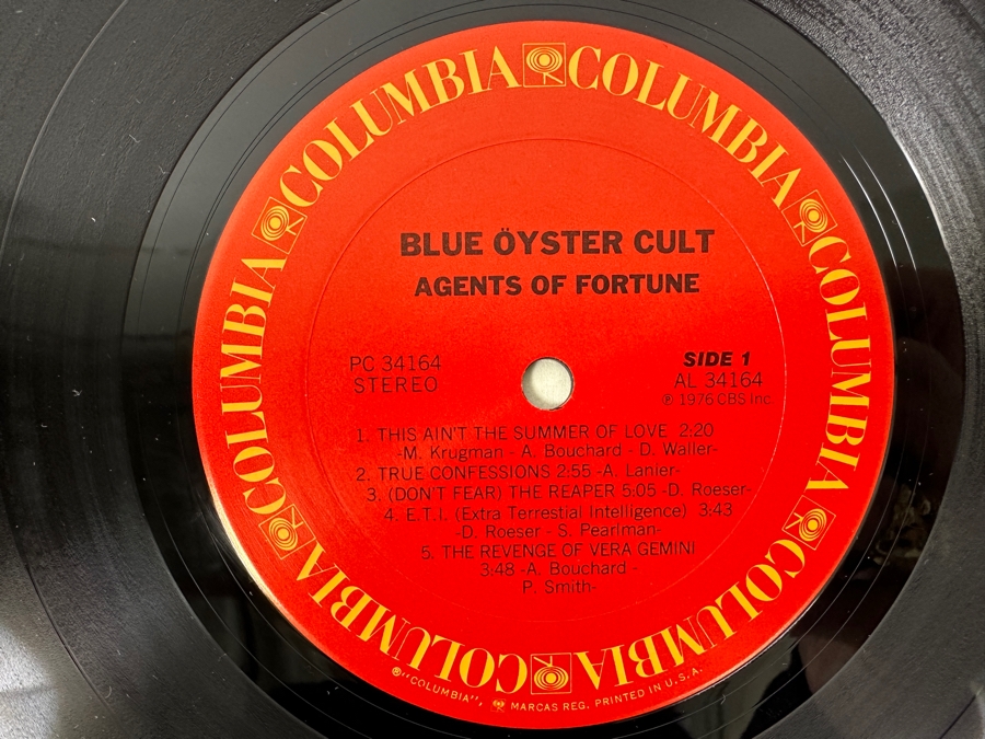 Just Added - Blue Oyster Cult - Agents Of Fortune Columbia PC 34164 1976 Original Pressing Vinyl Record [Photo 5]