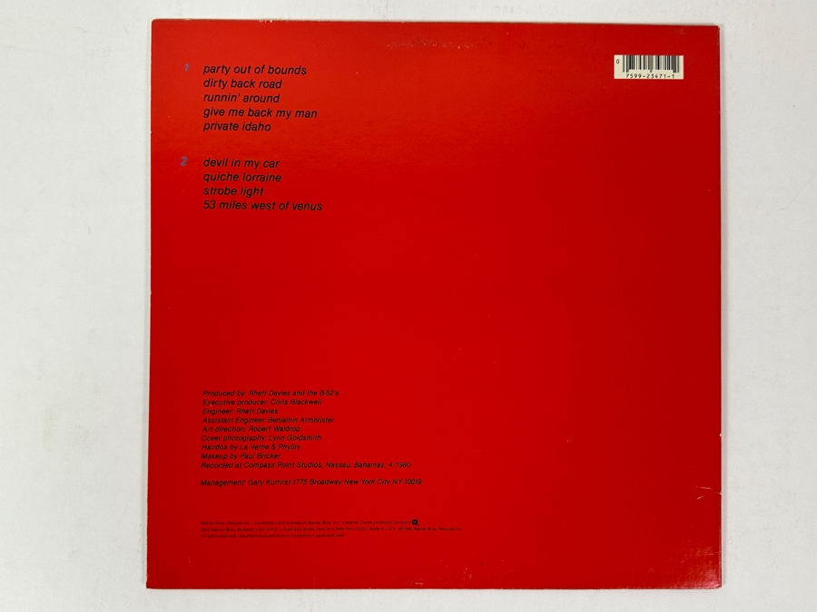 Just Added - The B-52's - Wild Planet - Warner Bros. Records BSK 3471 1980 Vinyl Record [Photo 3]