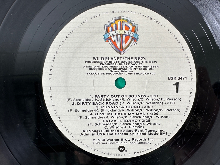 Just Added - The B-52's - Wild Planet - Warner Bros. Records BSK 3471 1980 Vinyl Record [Photo 5]