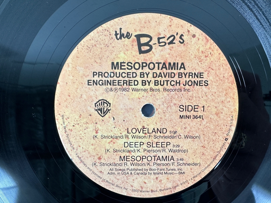 Just Added - The B-52's - Mesopotamia - Warner Bros. Records MINI 3641 1982 Vinyl Record [Photo 4]