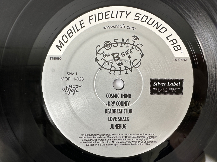 Just Added - The B-52's - Cosmic Thing - Mobile Fidelity Sound Lab MOFI 1-023 2012 Special Limited  Edition Numbered 3902 Silver Label Vinyl Record [Photo 8]