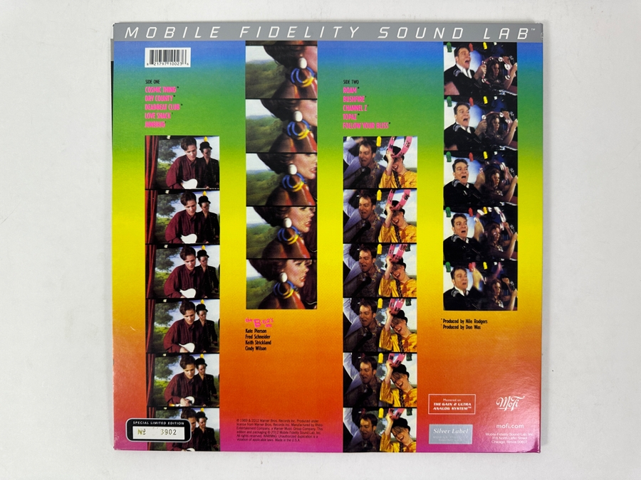 Just Added - The B-52's - Cosmic Thing - Mobile Fidelity Sound Lab MOFI 1-023 2012 Special Limited  Edition Numbered 3902 Silver Label Vinyl Record [Photo 3]