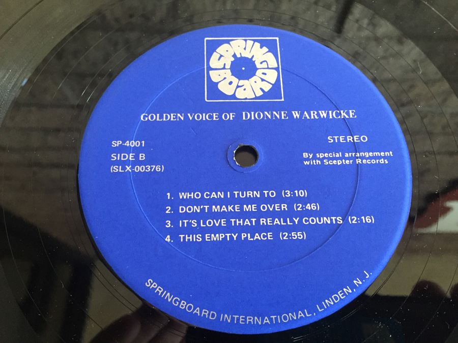 Dionne Warwicke - Golden Voice Of Dionne Warwicke - Springboard ‎- SP-4001 [Photo 6]