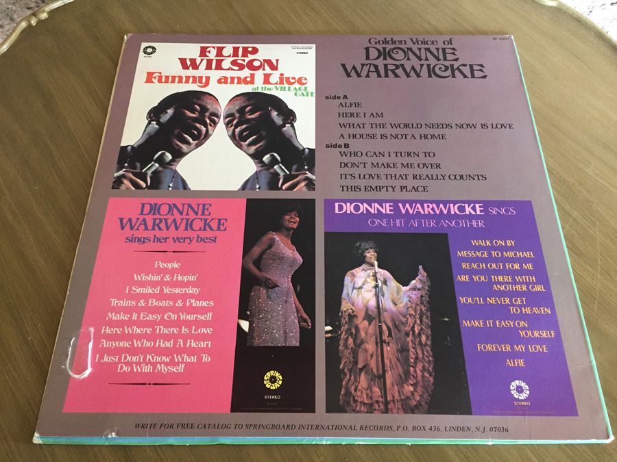 Dionne Warwicke - Golden Voice Of Dionne Warwicke - Springboard ‎- SP-4001 [Photo 2]