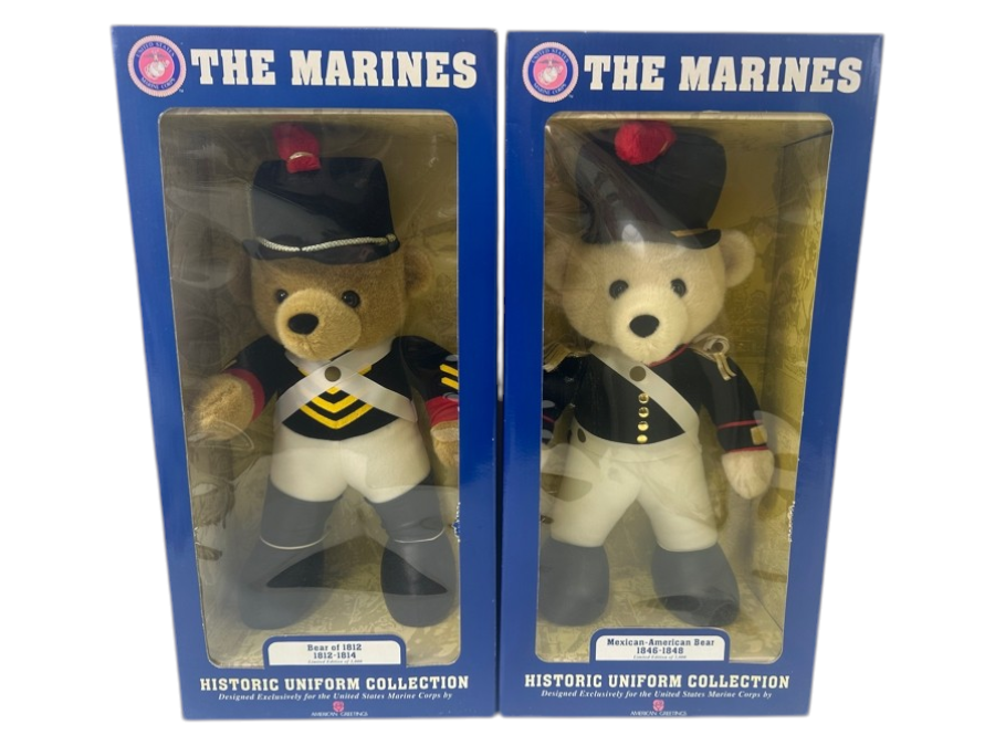 The Marines Historic Uniform Collection - Limited Edition Bear of 1812
1812-1814 and Limited Edition Mexican-American Bear 1846-1848 New Old Stock