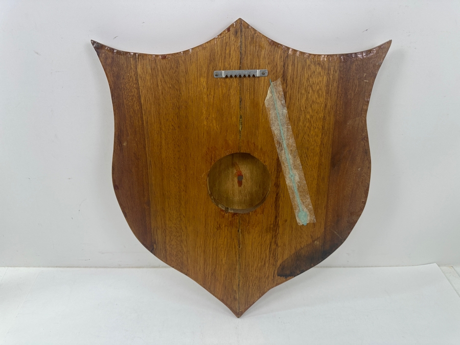 Wooden Shield Plaque Featuring Marine Corps Emblem And Insignia 14'W x 1'D x 17'H [Photo 4]