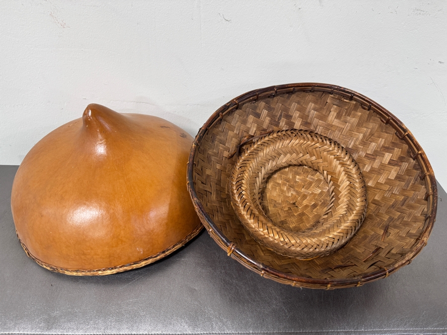 Natural Gourd And Woven Basket Container 14'W x 15'H [Photo 3]