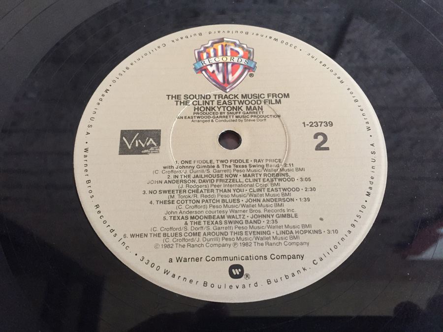 Sound Track Music From The Clint Eastwood Film Honkytonk Man - Warner Bros. Records ‎- 1-23739 [Photo 6]
