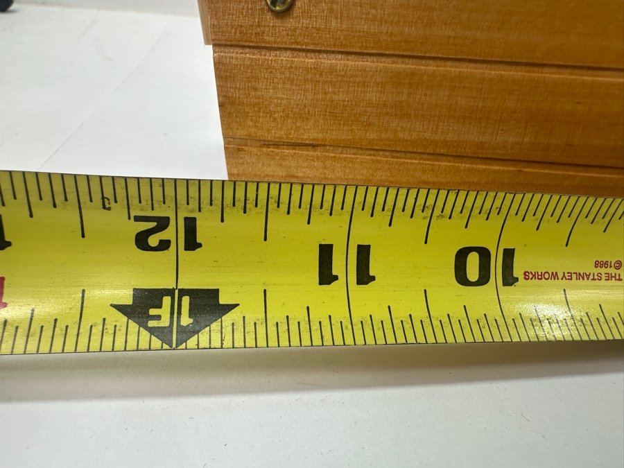 Steinbach Wooden Incense Smoker Angler In Boat Music Box With Original Box And Tag 12'W [Photo 9]