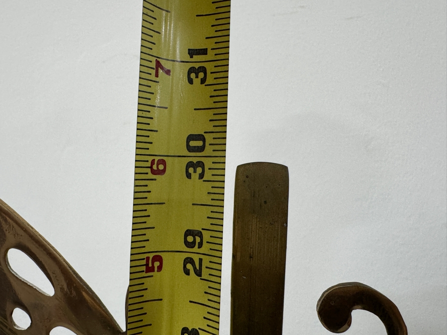 Set of Two Brass Butterfly Candlestick Holders 30'H and 24'H [Photo 6]