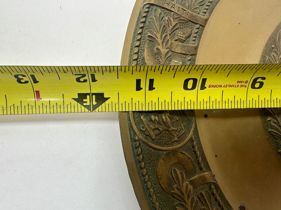 Decorative United States Marine Corps Brass Plaque Featuring Emblem and Engraved Historical Campaigns 11.5'W [Photo 11]