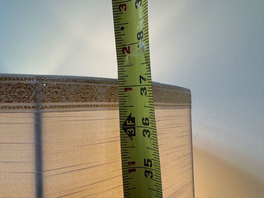 Matching Pair Of Vintage Japanese Ceramic Table Lamps With Bamboo And Bird Motif 37'H [Photo 6]