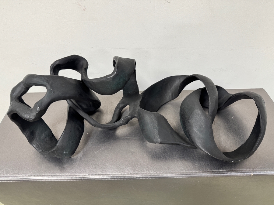 CB2 Black Aluminum Ribbon Table Sculpture 25'W x 12'D x 10'H Retails $299 [Photo 2]