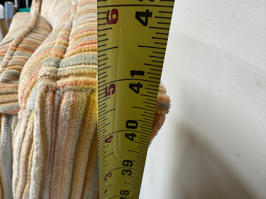 Vintage Mid Century Striped High-Back Accent Chairs 26'W x 32'D x 41'H [Photo 9]